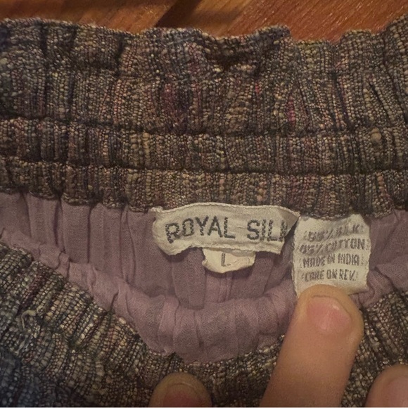 Vintage Royal Silk silk and cotton midi skirt - Picture 3 of 7